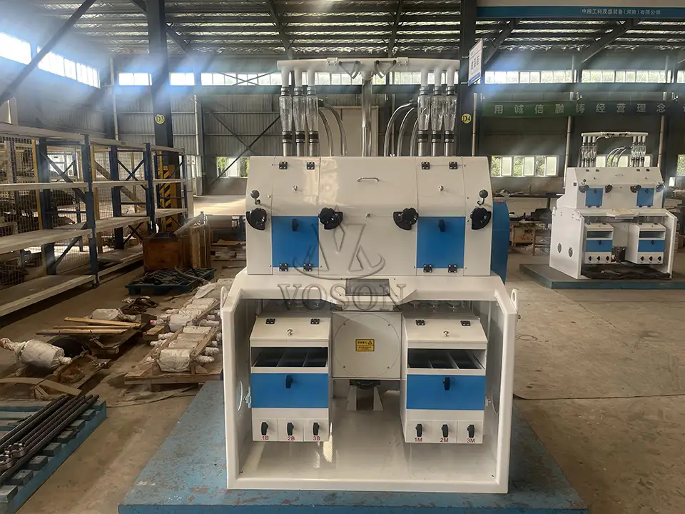 Máquina compacta de moagem de farinha de laboratório para produção experimental