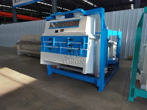 Peneira vibratória rotativa plana de duas e três camadas para pré-limpeza de grãos