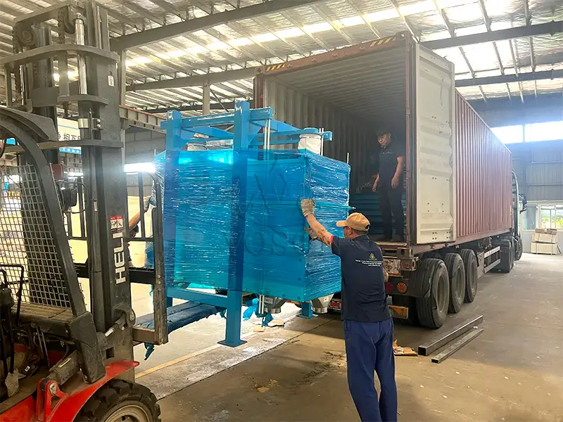 Carregamento de equipamento de moagem de milho